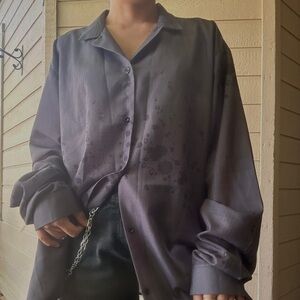 Boohoo men’s printed button up shirt